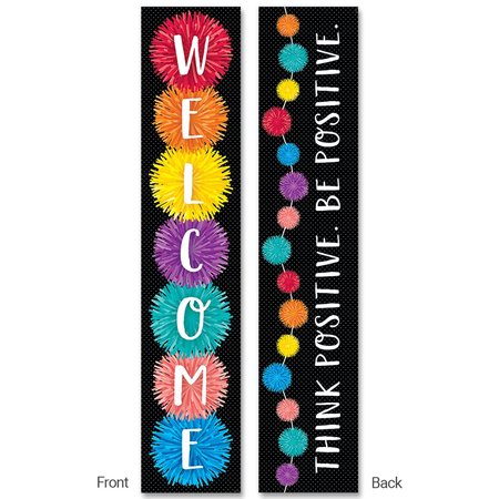 CREATIVE TEACHING PRESS Pom-Poms Welcome Banner, 2-sided 8670